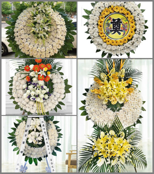 山东青岛即墨市龙山街道西九六夼村花圈速递